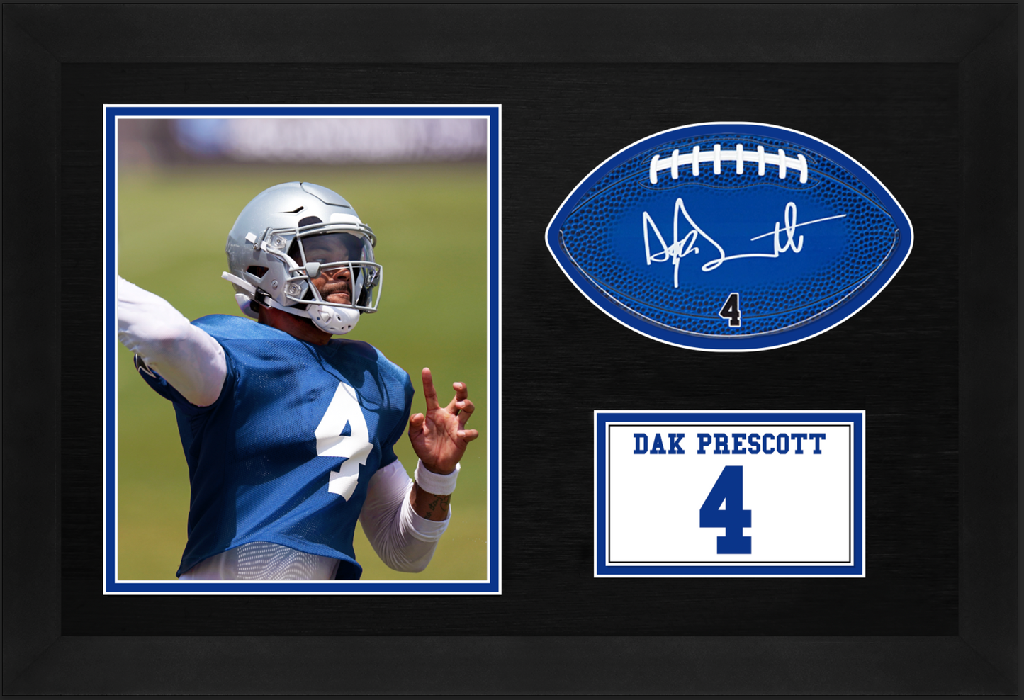 Dak Prescott Framed Signable and Image