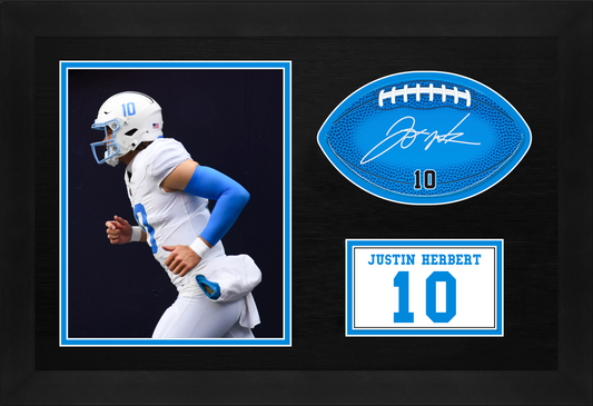 Justin Herbert Framed Signable and Image
