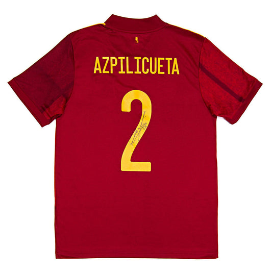 Cesar Azpilicueta Authentically Signed Spain Home Jersey