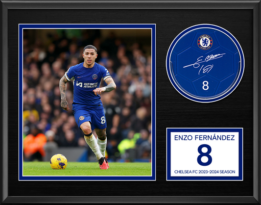 Enzo Fernandez Framed Signable and Image for the biggest Chelsea FC fans