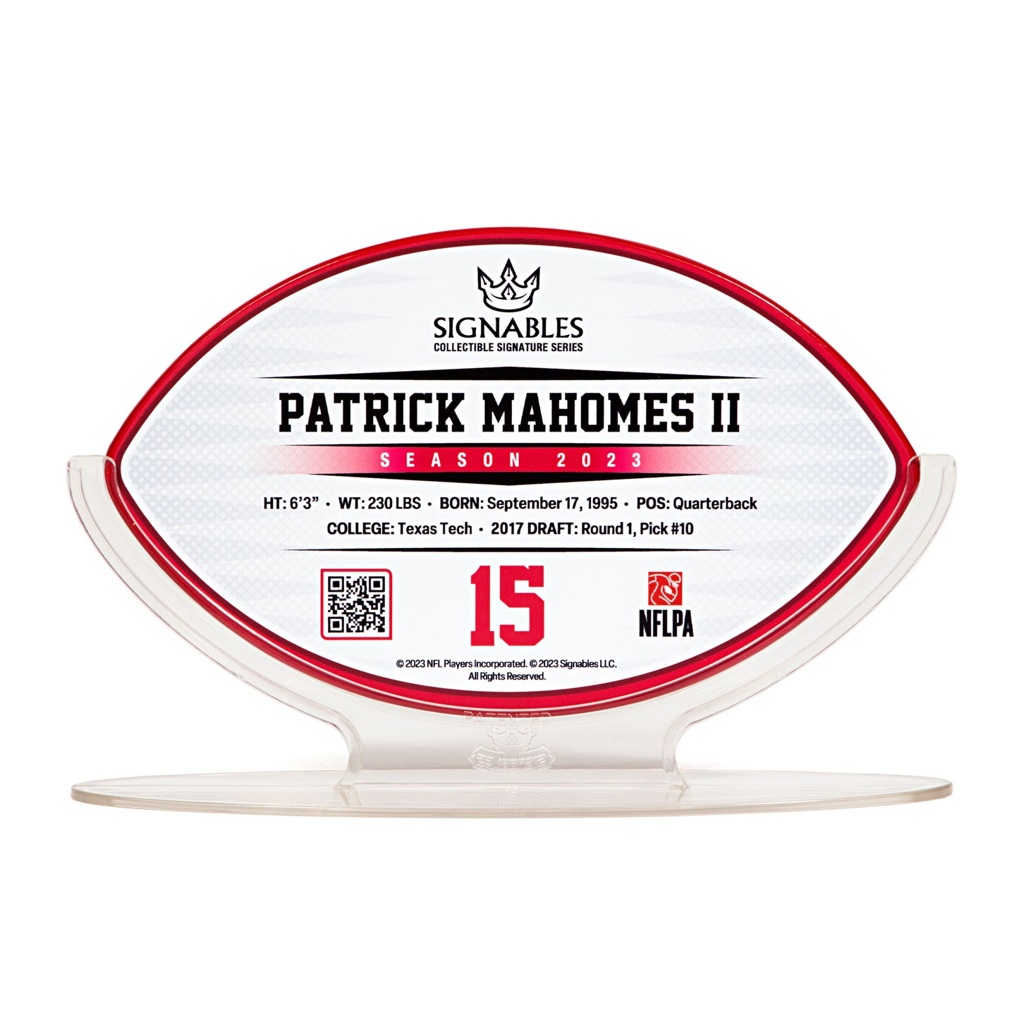 Patrick Mahomes II NFLPA 2023 Sports Collectible Digitally Signed