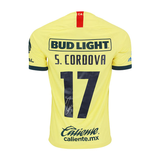 Authentically Signed Sebastian Cordova Club America 2019-20 Home Stadium Jersey
