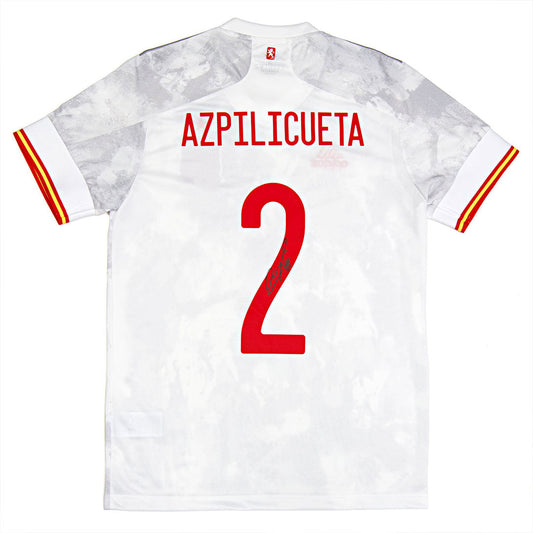 Cesar Azpilicueta Authentically Signed Spain Away Jersey