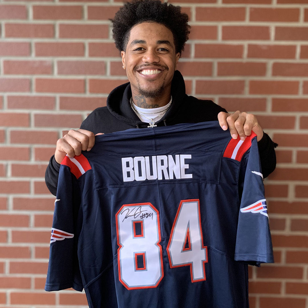 Authentically Signed Kendrick Bourne Replica Patriots Home Jersey
