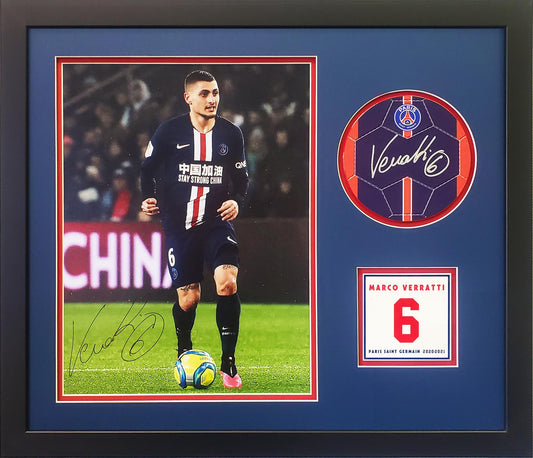 Framed Marco Verratti Signed Photo and Signable
