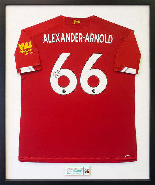 Trent Alexander-Arnold Back Signed Liverpool 2019-20 Home Jersey Framed