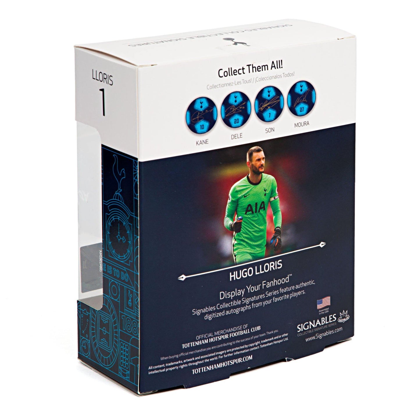Hugo Lloris - Tottenham Hotspur F.C. Signables Collectible Box Back