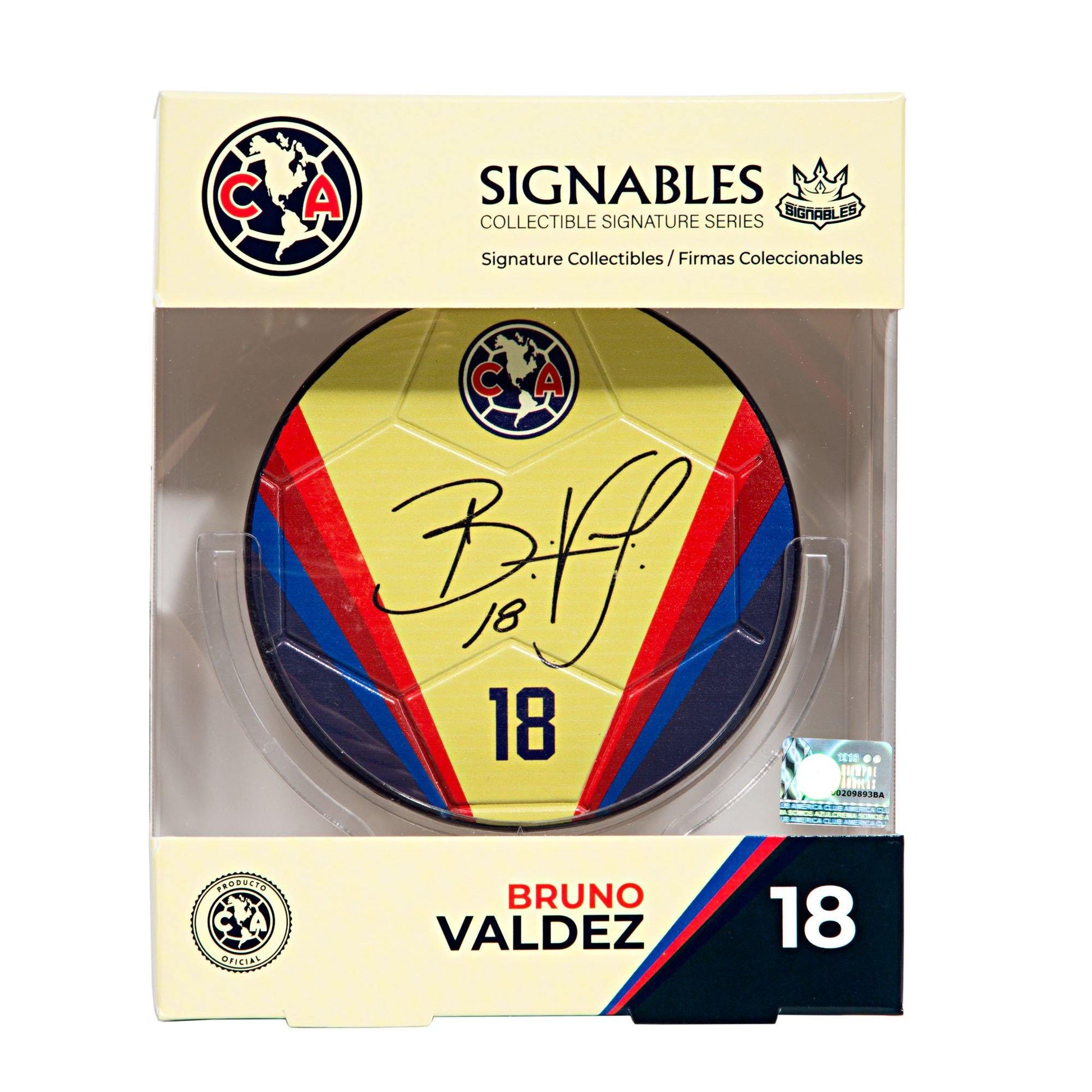 Bruno Valdez - Club America Signables Collectible Box Front
