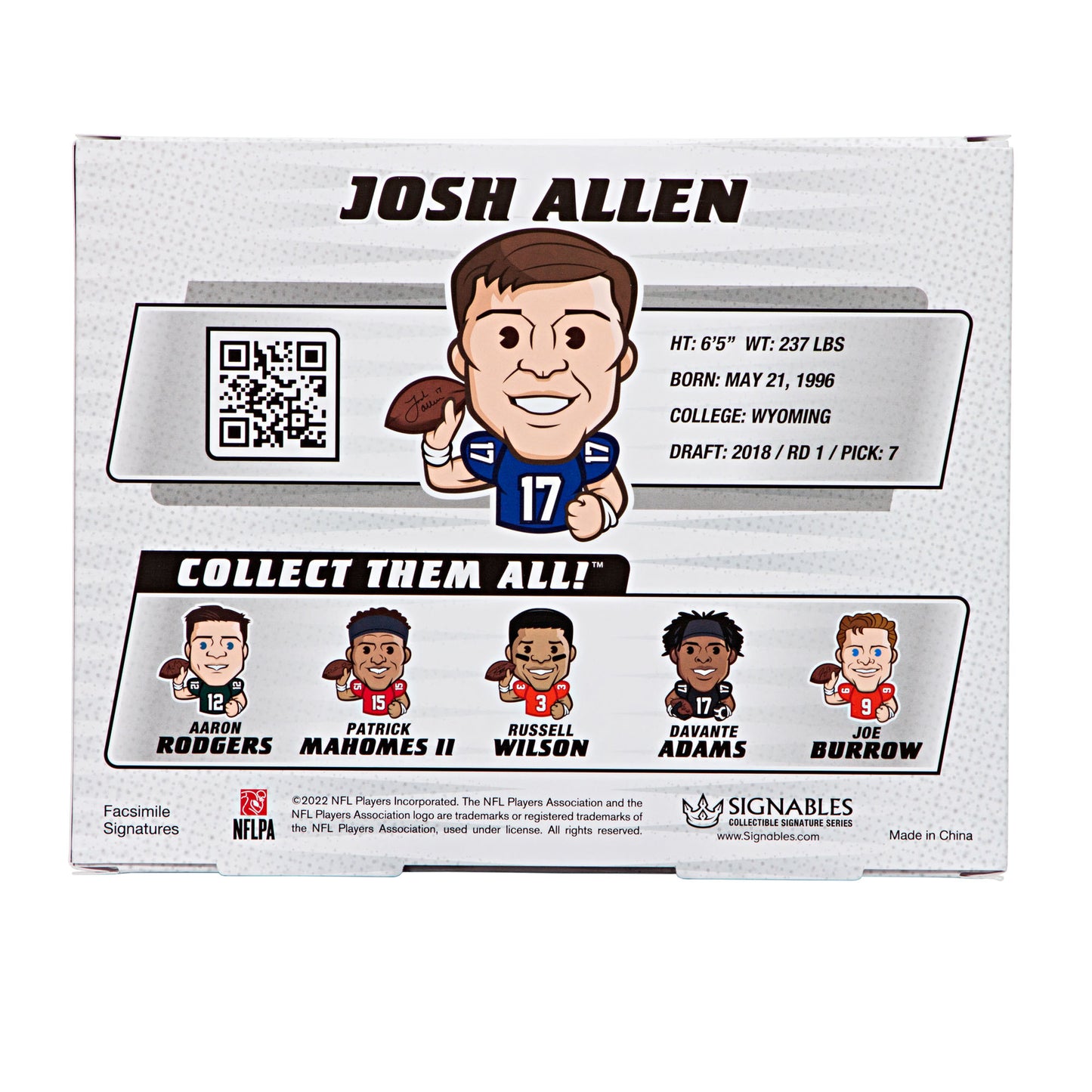 Josh Allen NFLPA Sports Collectible Digitally Signed